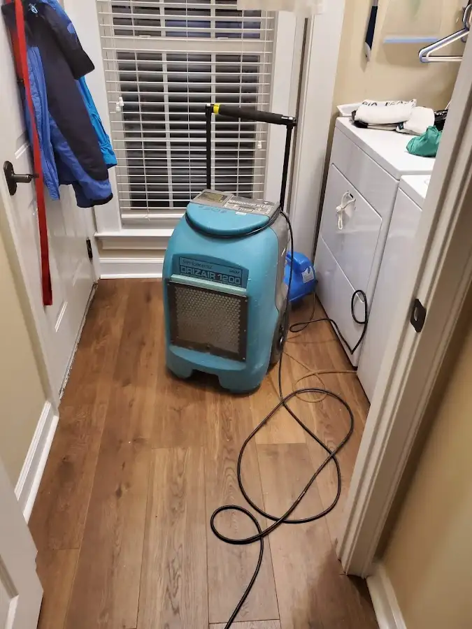 Commercial dehumidifier deployed for Flood Damage Cleanup in Batavia