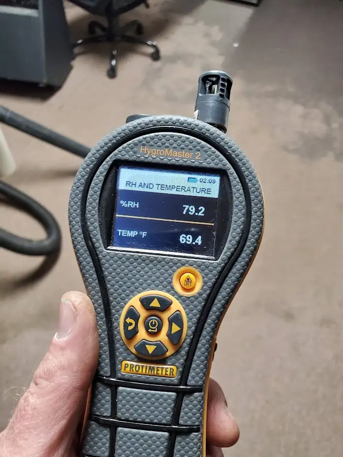 Moisture meter humidity assessment for Fire & Smoke Damage Restoration in Batavia